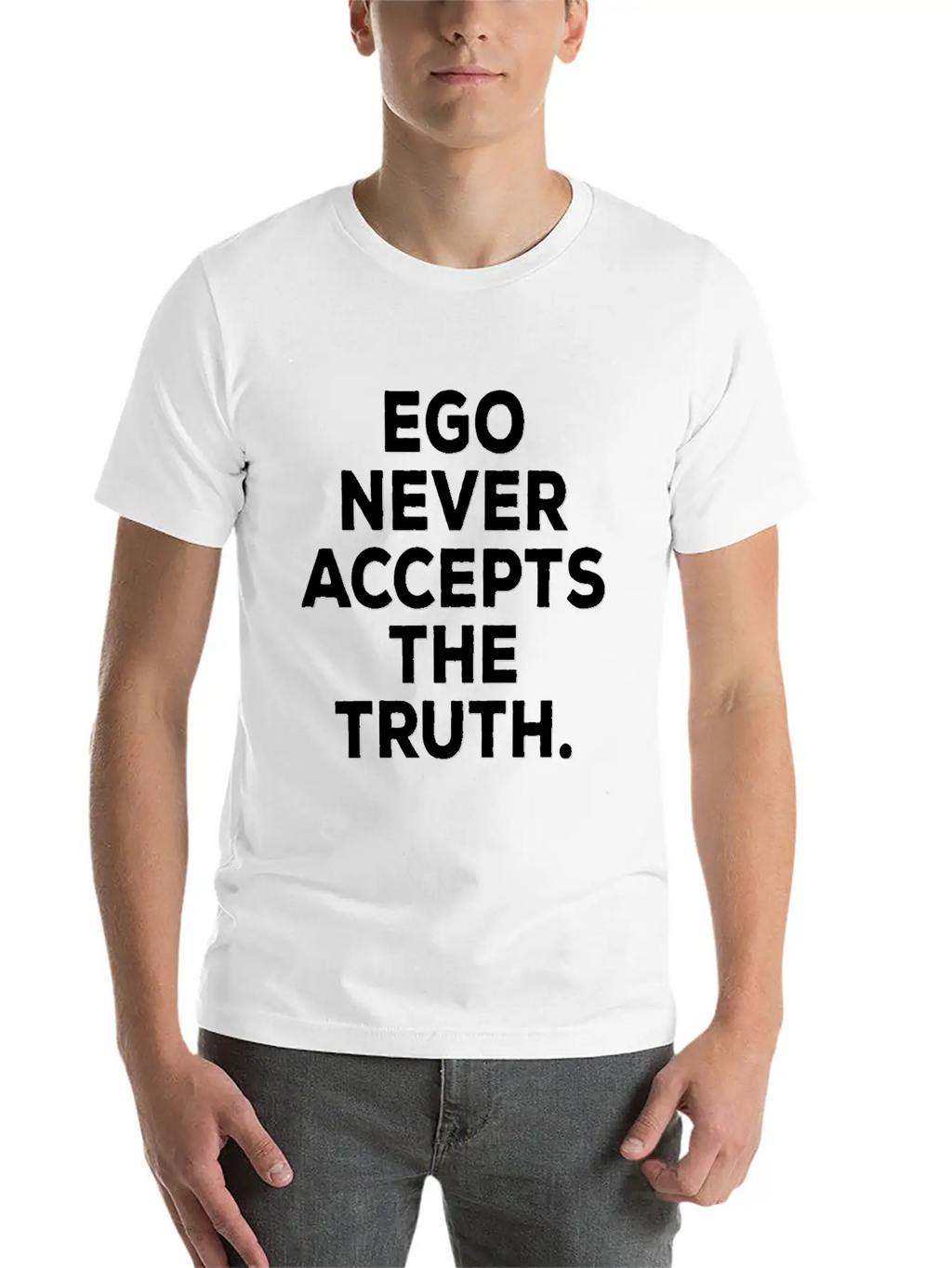 Ego Positive Mindset Good Vibes Truth Attitude Breathable Soft Cotton T-Shirt – Timeless Casual Look