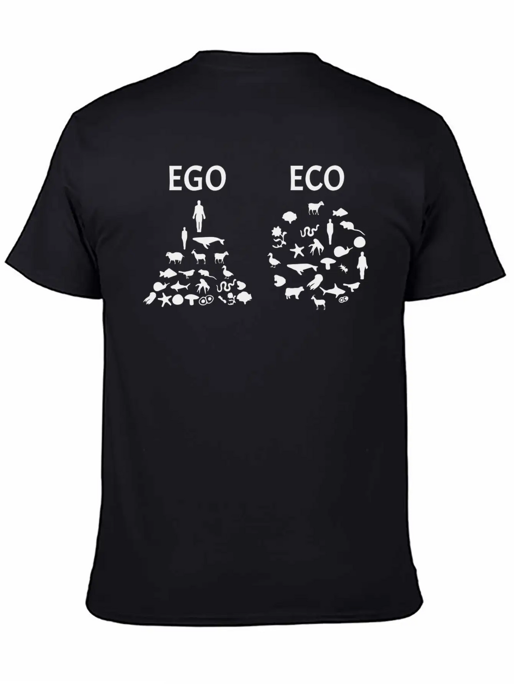 Ego Versus Eco Vegan Classic Fit Graphic Tee For Daily Comfort – Unisex Cotton Shirt