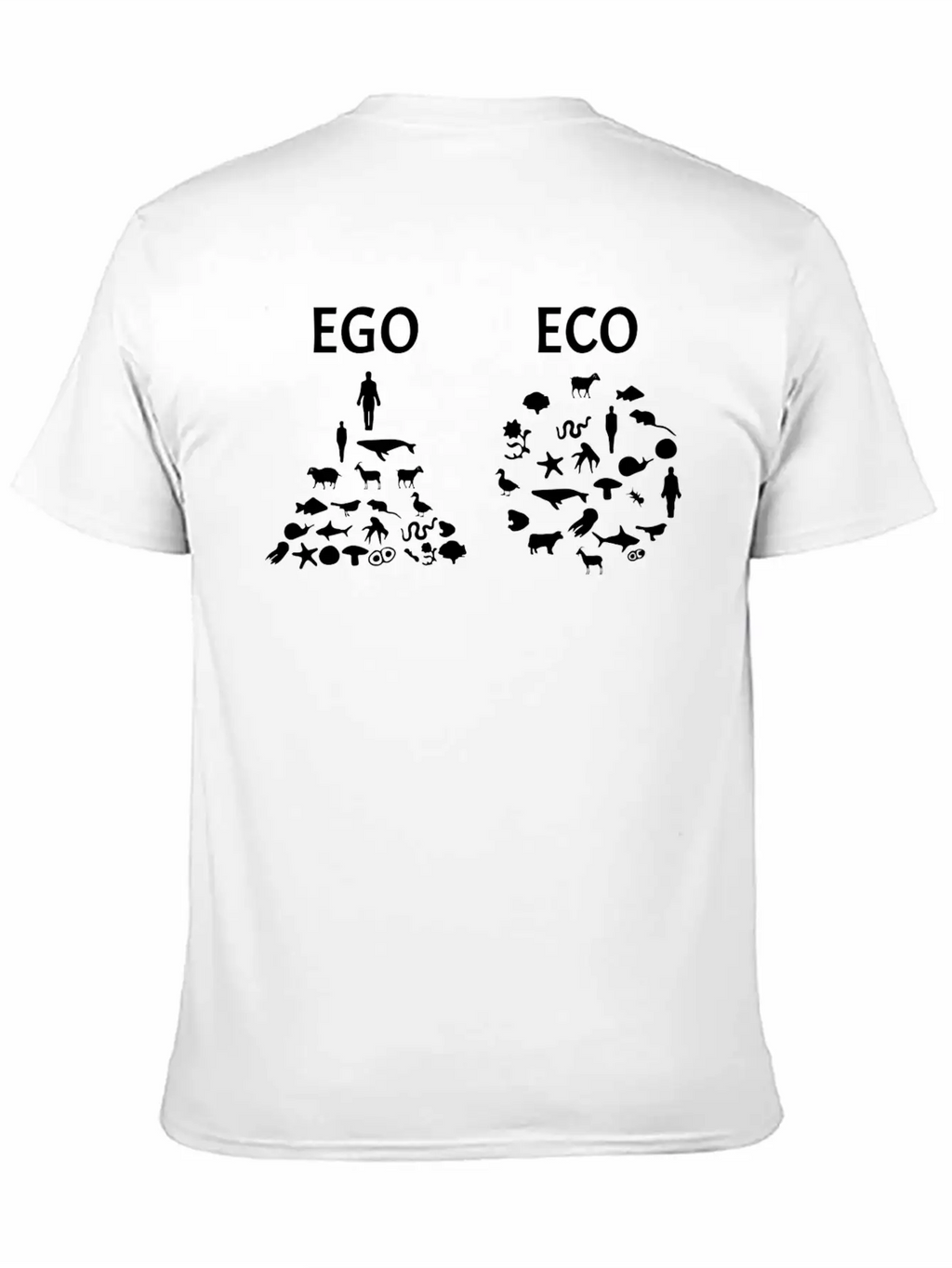 Ego Versus Eco Vegan Classic Fit Graphic Tee For Daily Comfort – Unisex Cotton Shirt