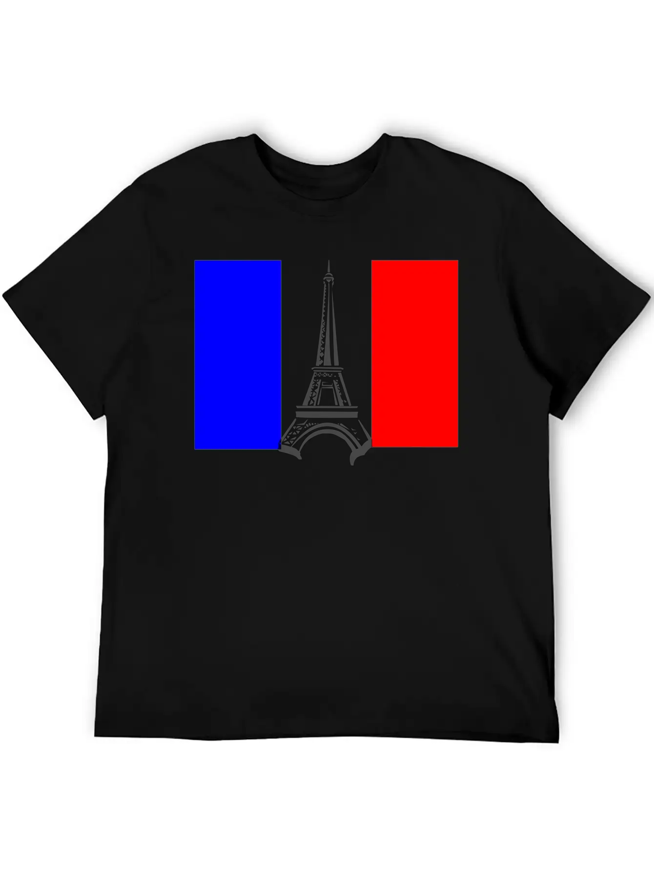 Eiffel Tower Flag Stylish Everyday T-Shirt – Unisex Basic Cotton Tee