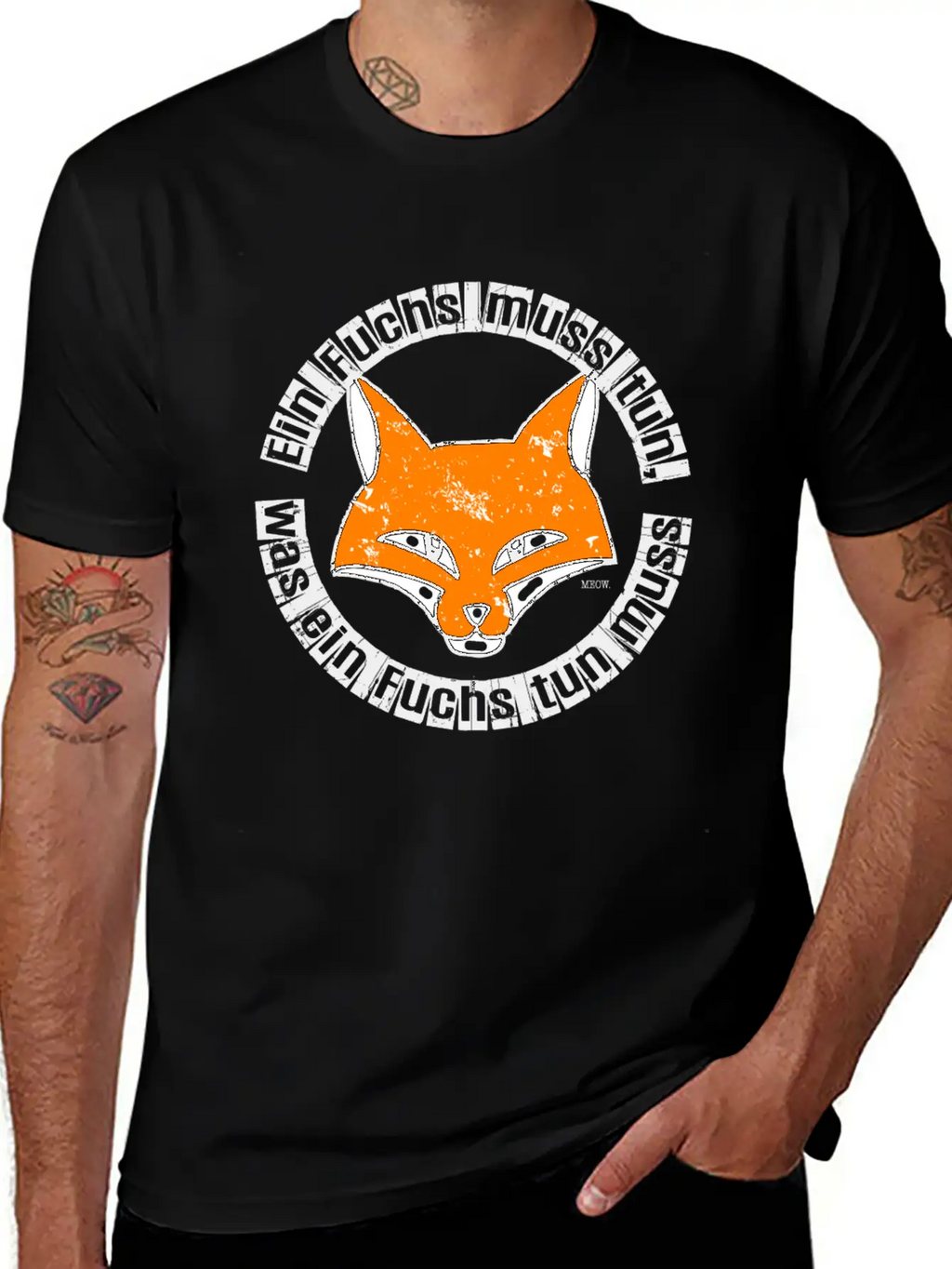 Ein Fuchs Muss Tun, Was Ein Fuchs Tun Muss ... Unisex Short Sleeve Soft Cotton T-Shirt – Casual Everyday Wear