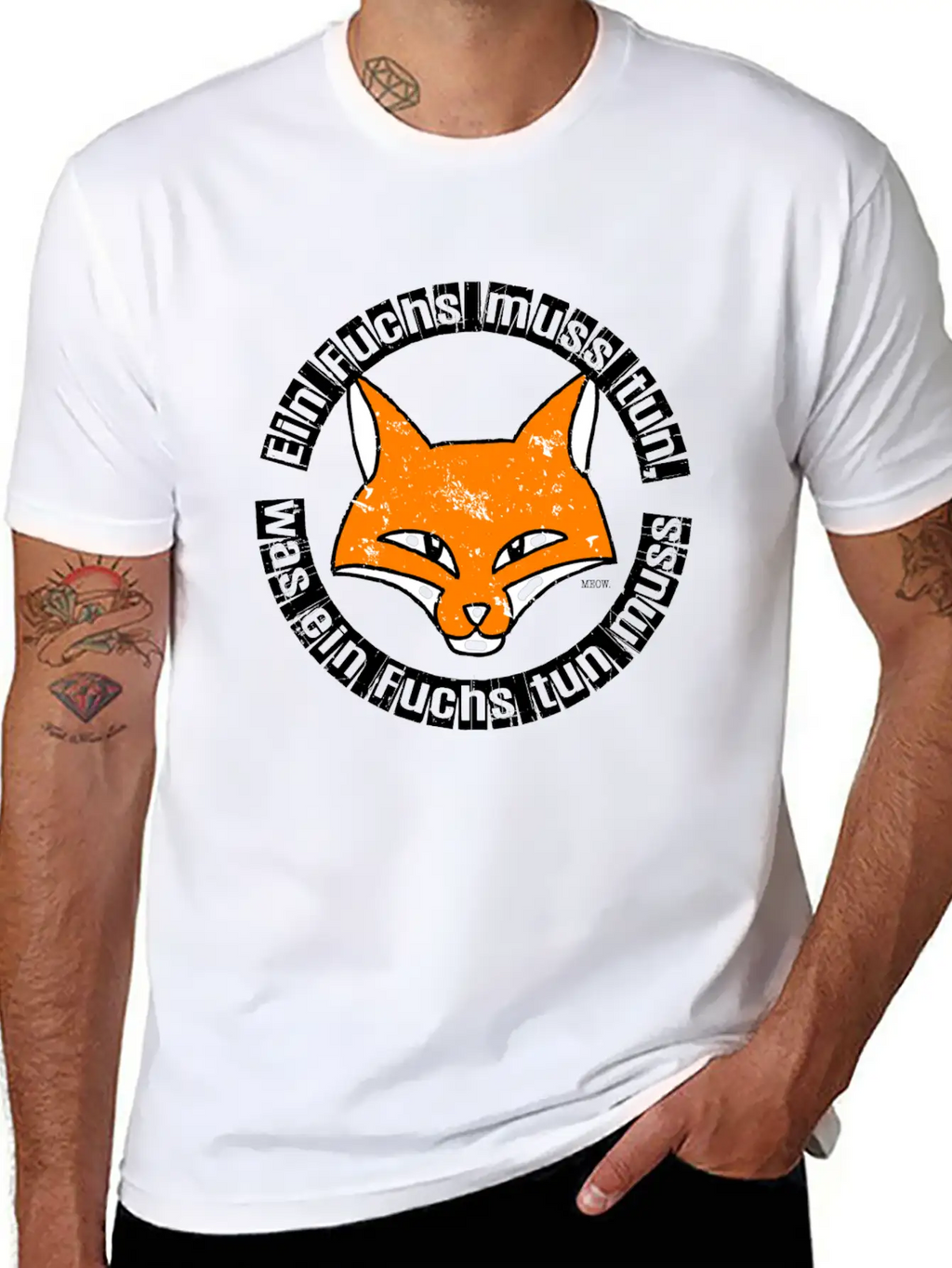Ein Fuchs Muss Tun, Was Ein Fuchs Tun Muss ... Unisex Short Sleeve Soft Cotton T-Shirt – Casual Everyday Wear