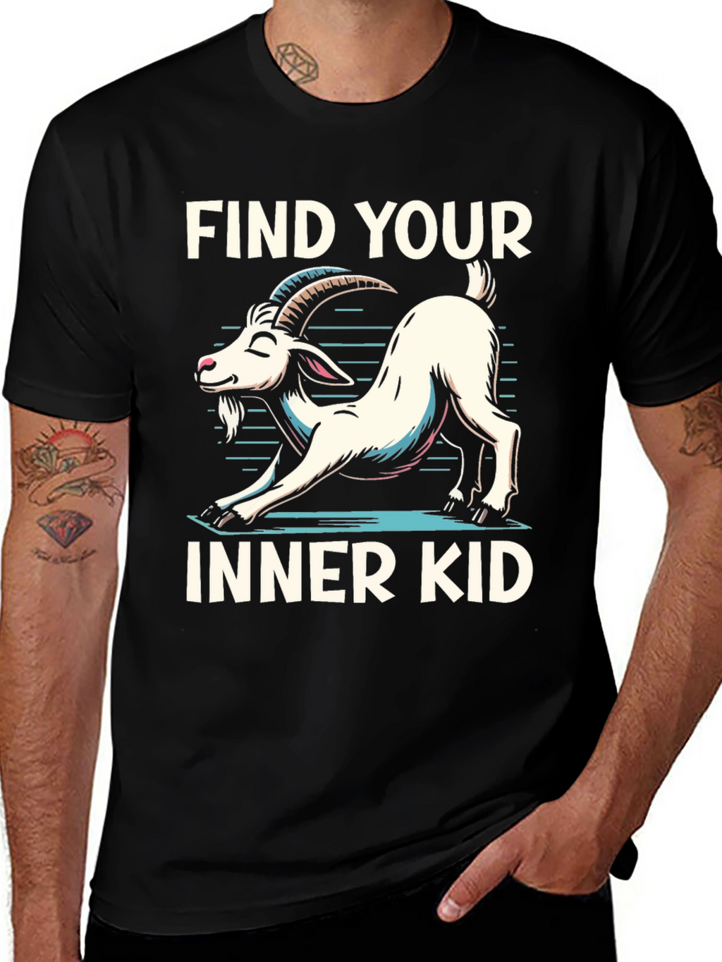 Find Your Inner Kid Goat Yoga T-Shirt