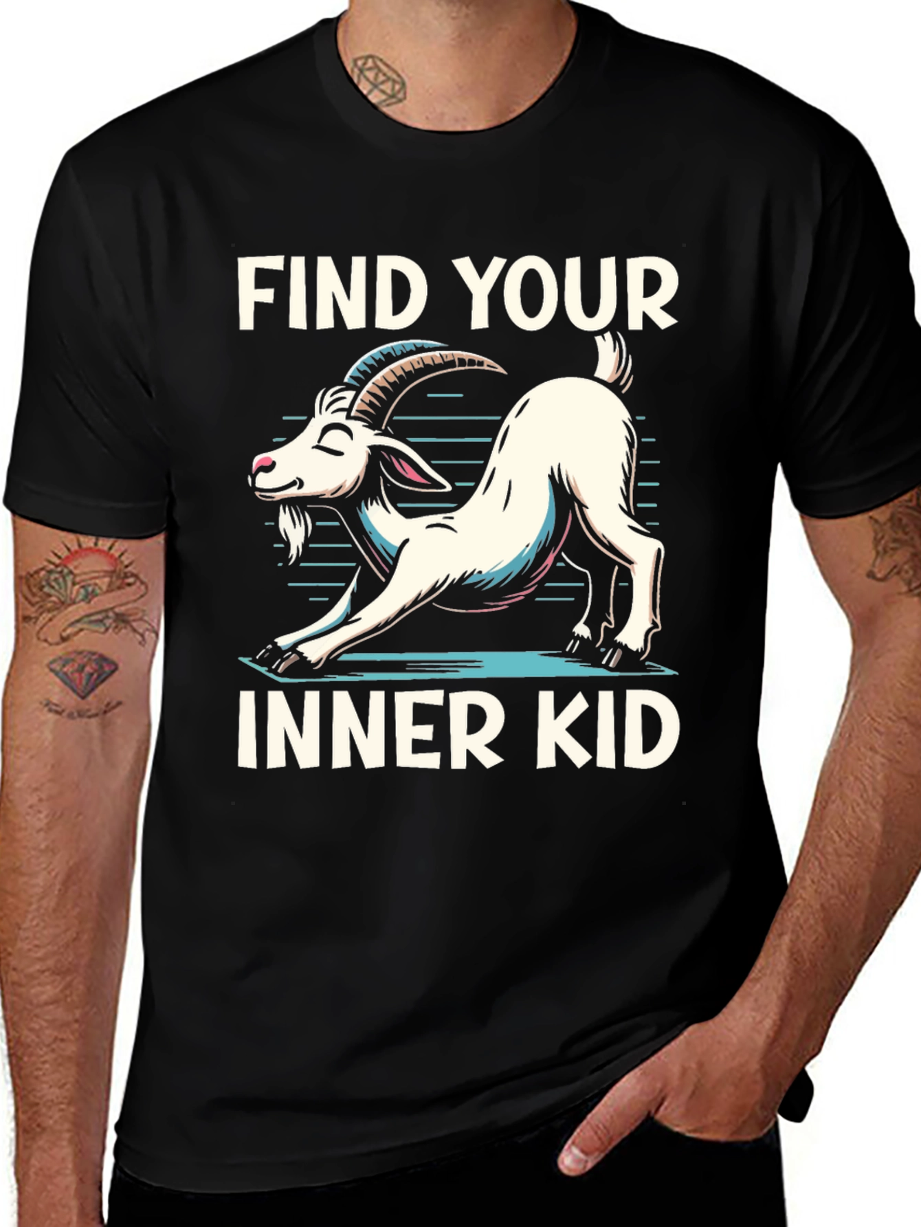 Find Your Inner Kid Goat Yoga T-Shirt