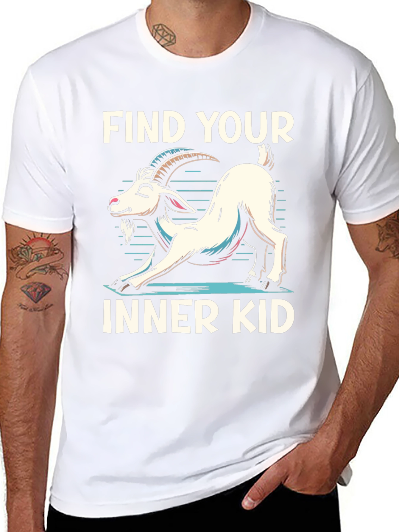 Find Your Inner Kid Goat Yoga T-Shirt