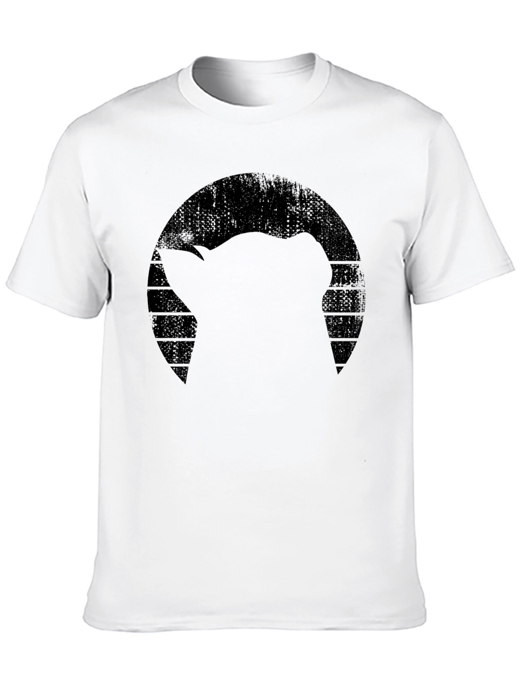 Silhouette Graphic Tee - Black Crew Neck