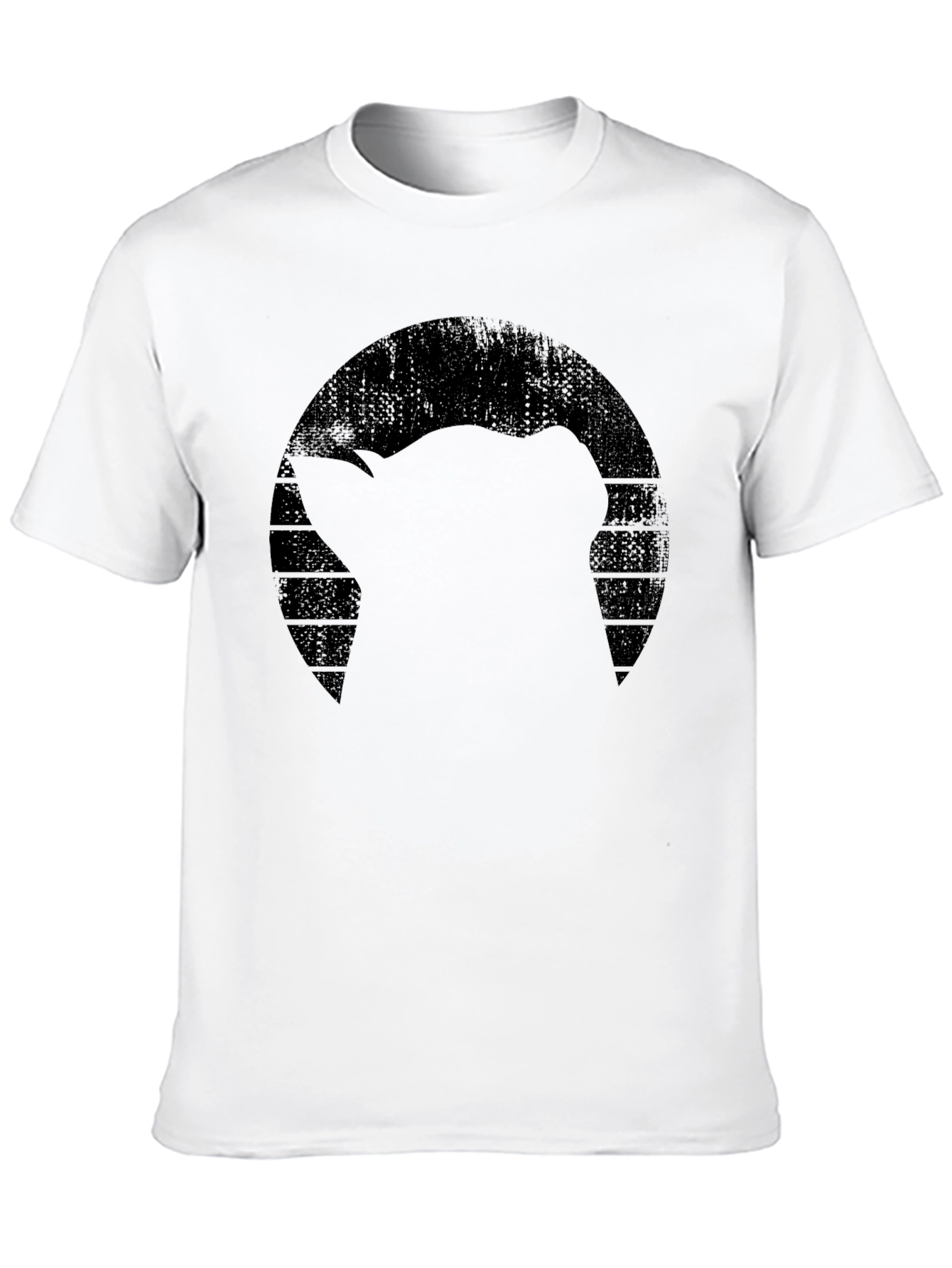 Silhouette Graphic Tee - Black Crew Neck