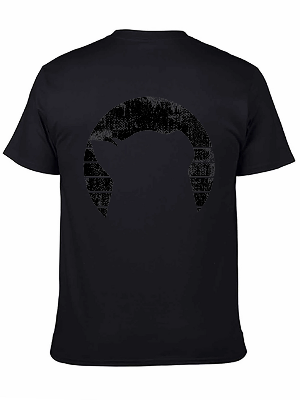 Silhouette Graphic Tee - Black Crew Neck