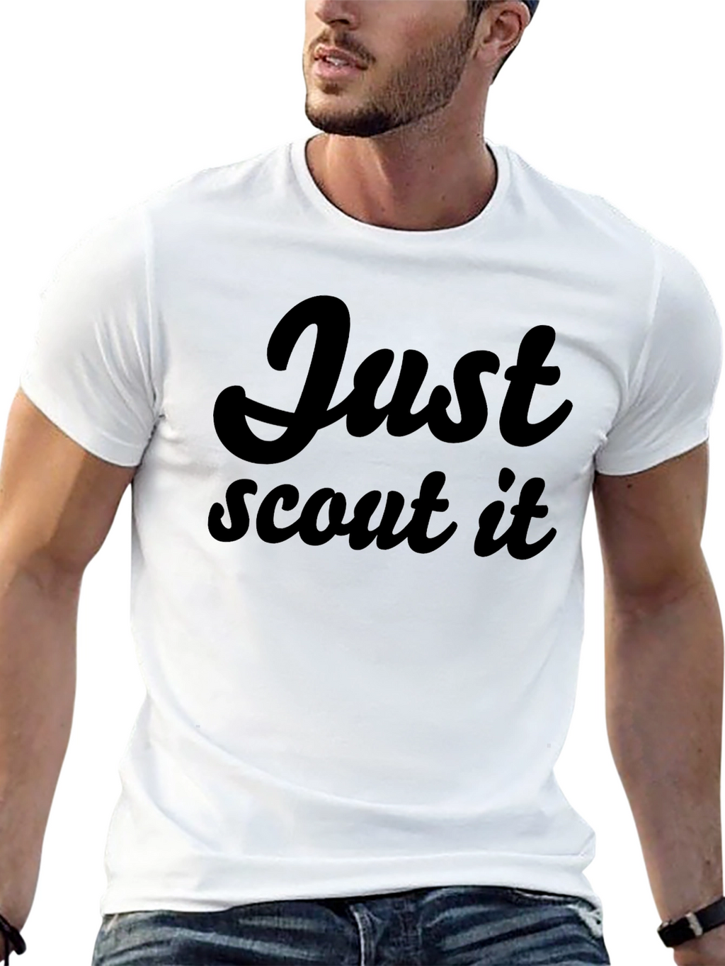 Just Scout It - Black Graphic Tee