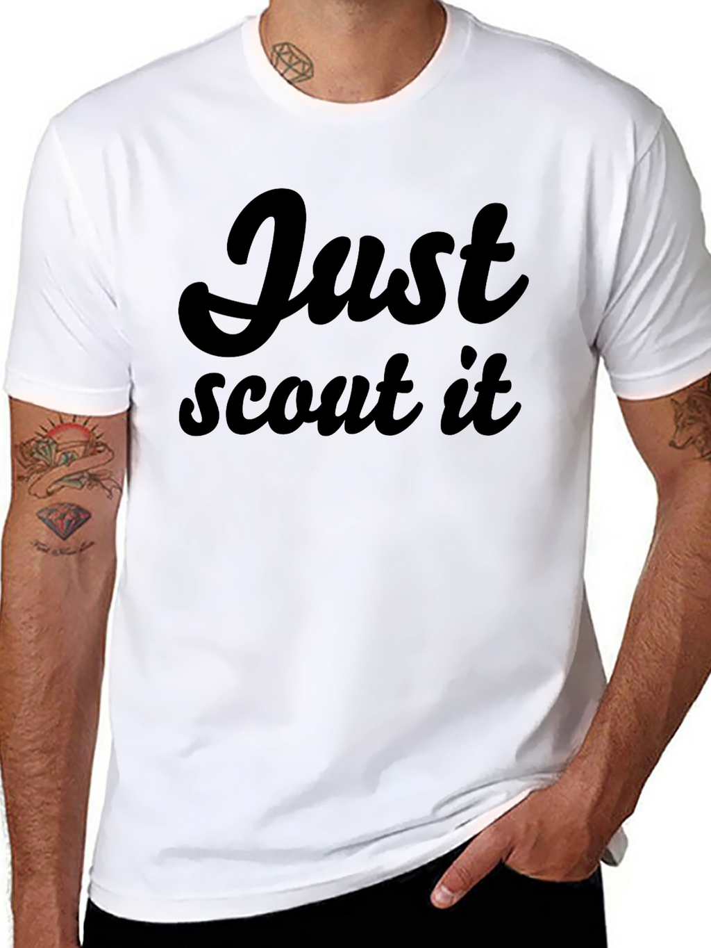 Just Scout It - Black Graphic Tee