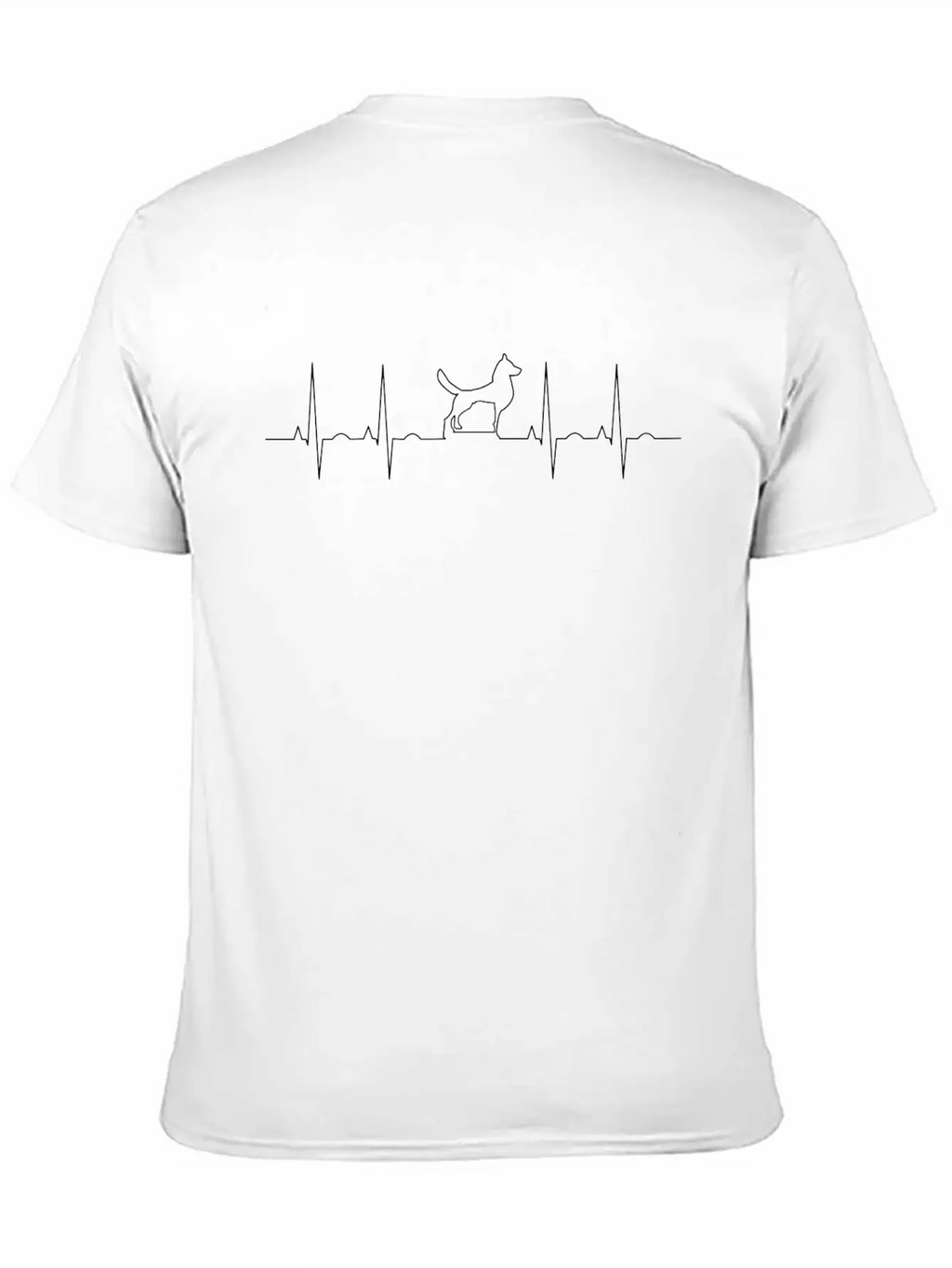 Ekg Dog Unisex Casual T-Shirt – Clean Design For Daily Comfort