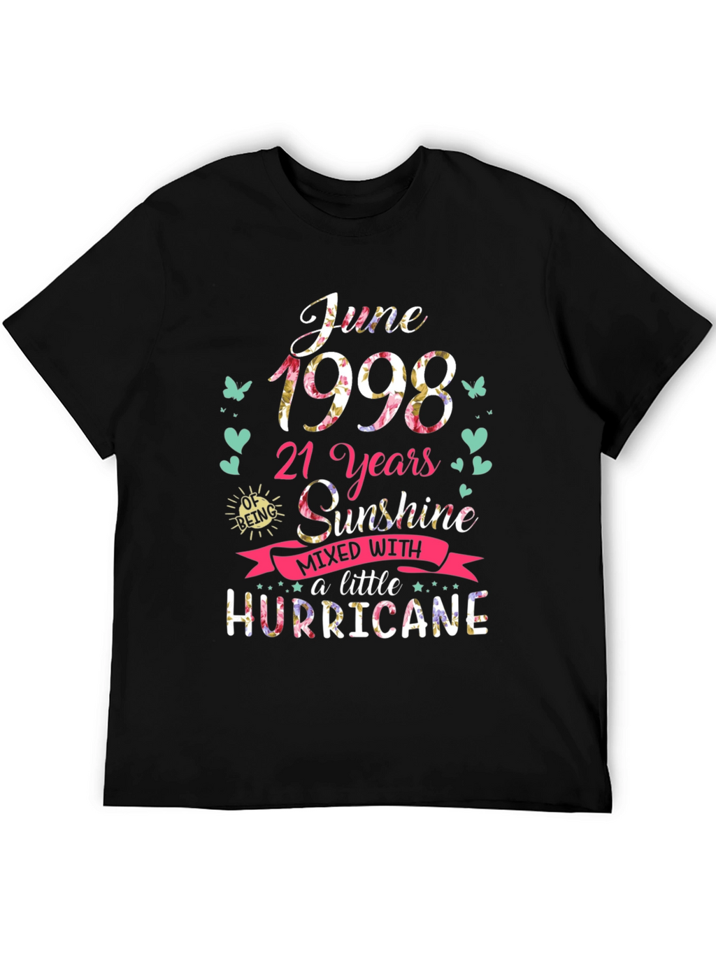 June 1998 21 Years Sunshine Hurricane Graphic Tee