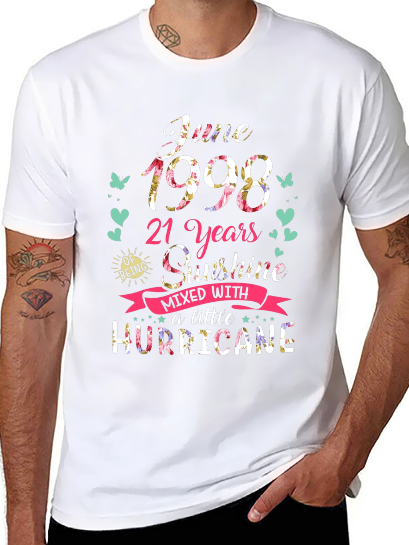 June 1998 21 Years Sunshine Hurricane Graphic Tee