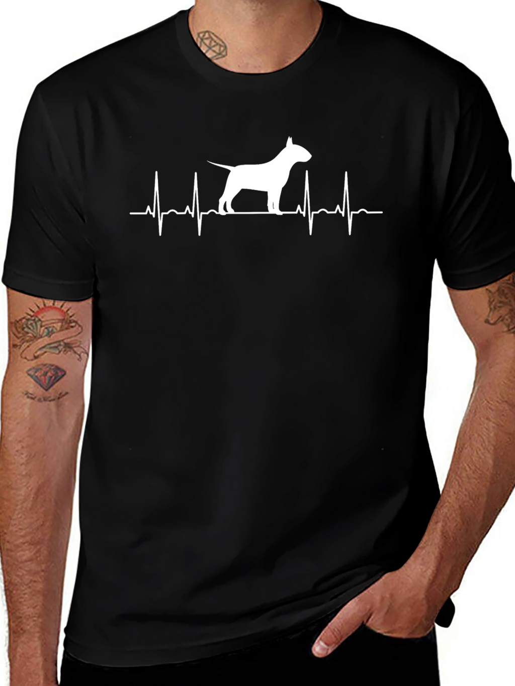 Dog Heartbeat T-Shirt - Bull Terrier Breed