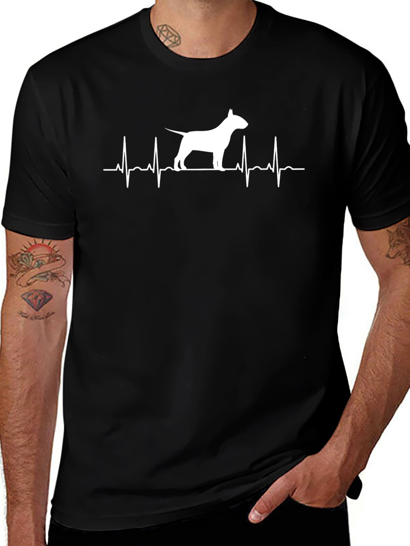 Dog Heartbeat T-Shirt - Bull Terrier Breed