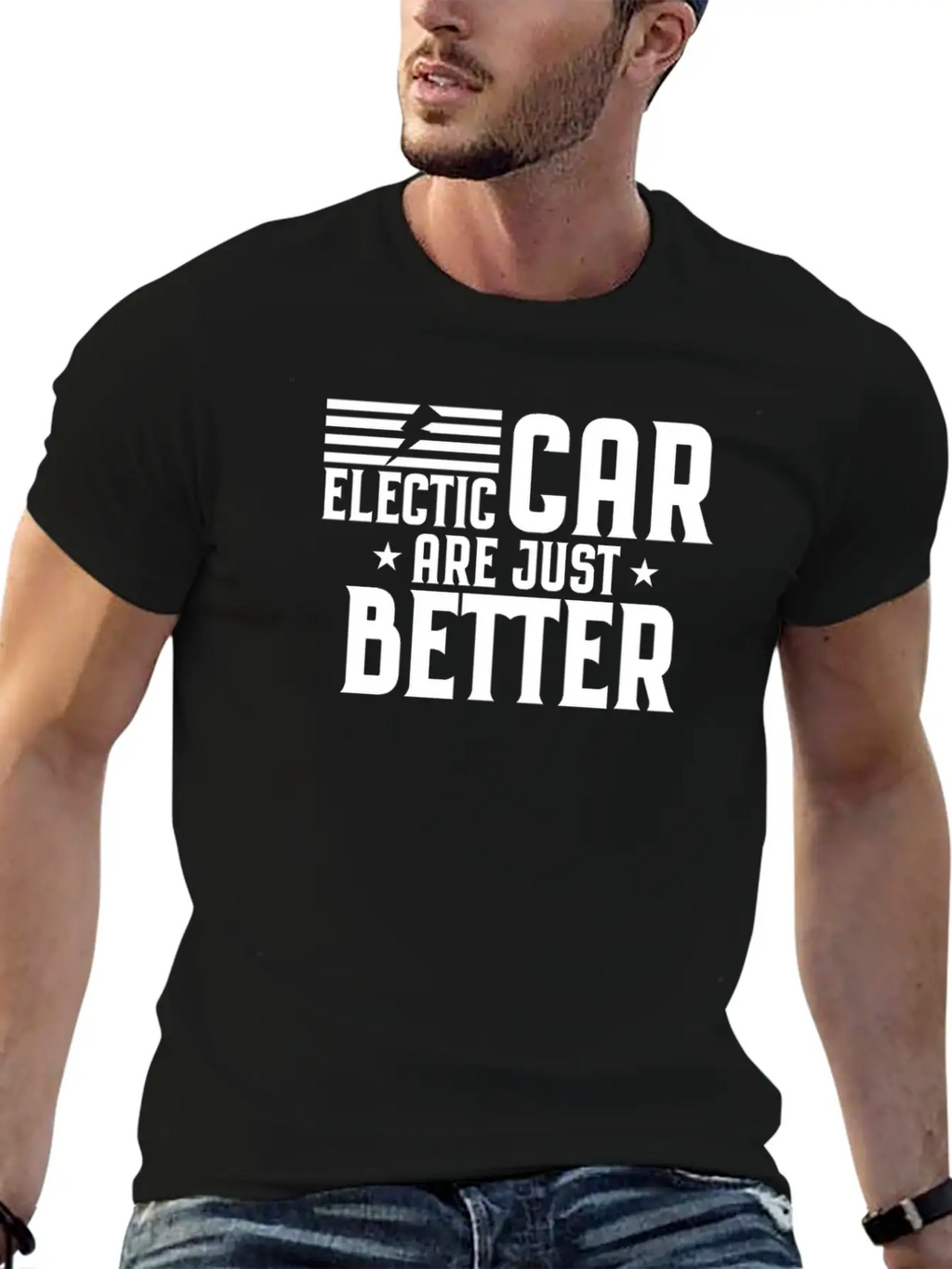 Electric Car Electromobility Electricity Gift Casual Graphic T-Shirt – Simple And Comfortable Daily Wear