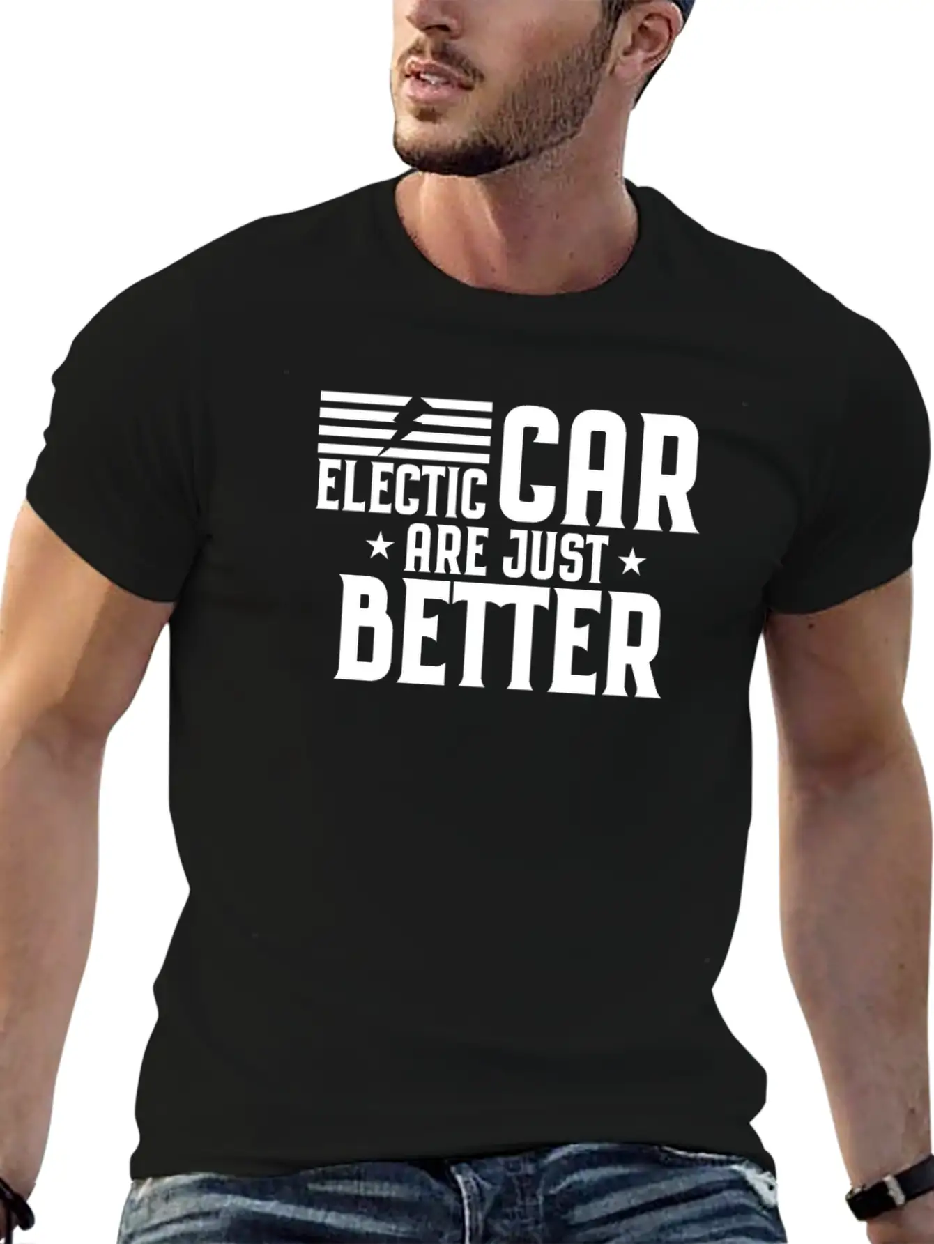 Electric Car Electromobility Electricity Gift Casual Graphic T-Shirt – Simple And Comfortable Daily Wear