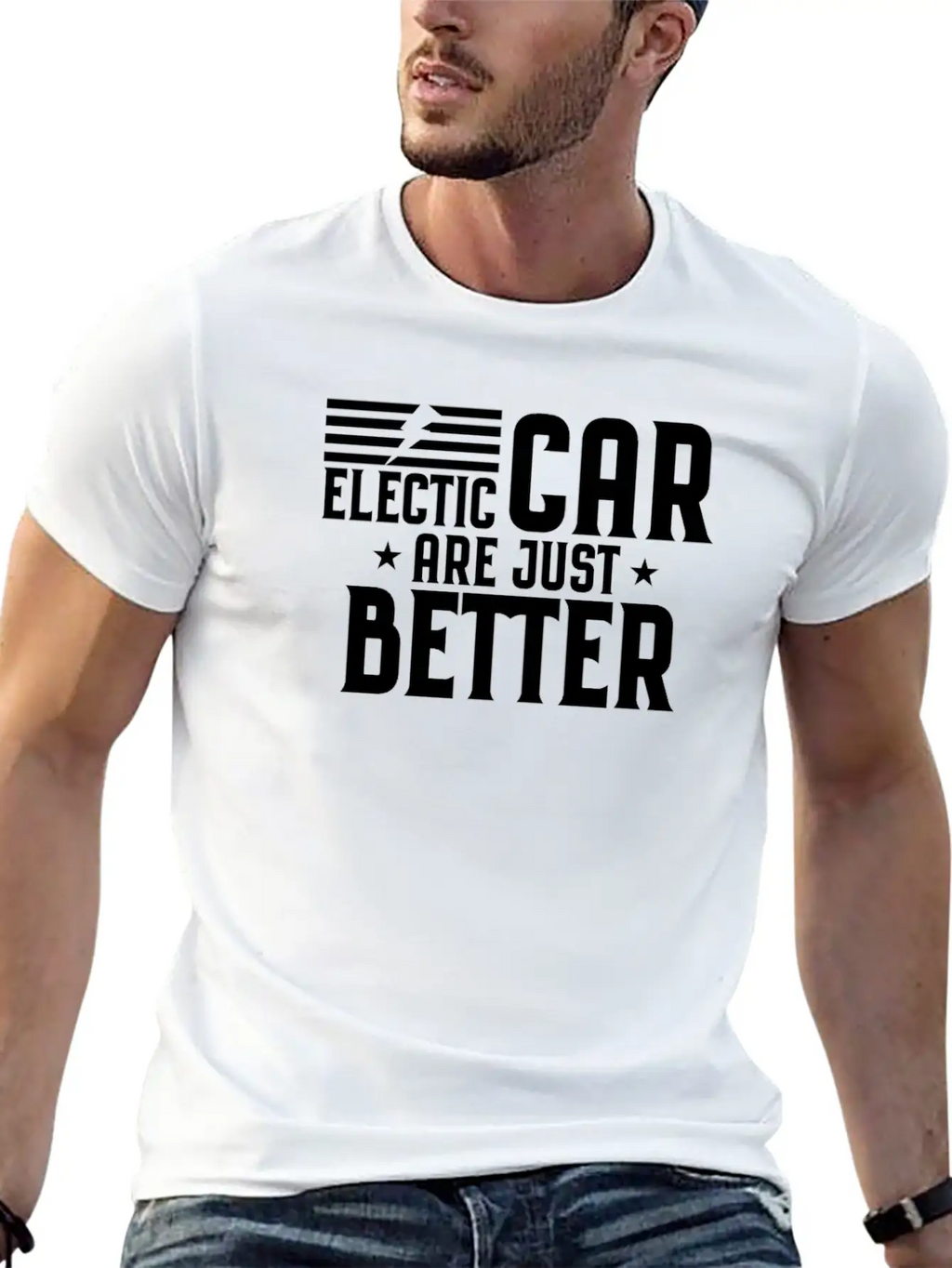 Electric Car Electromobility Electricity Gift Casual Graphic T-Shirt – Simple And Comfortable Daily Wear