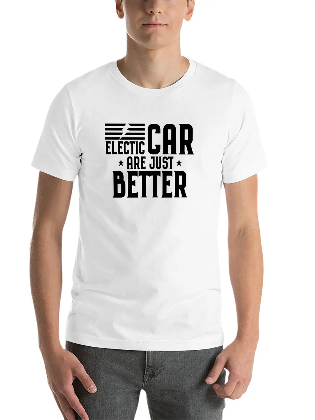 Electric Car Electromobility Electricity Gift Casual Graphic T-Shirt – Simple And Comfortable Daily Wear