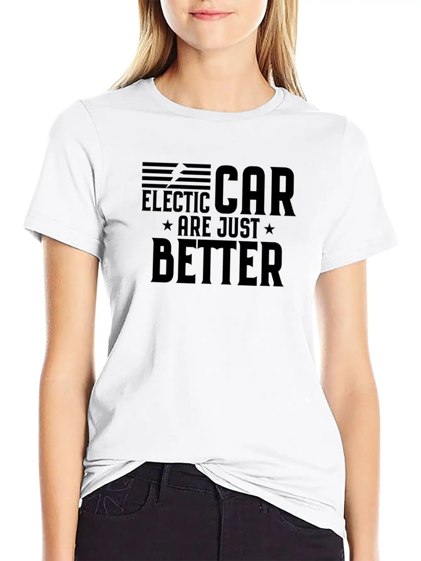 Electric Car Electromobility Electricity Gift Casual Graphic T-Shirt – Simple And Comfortable Daily Wear