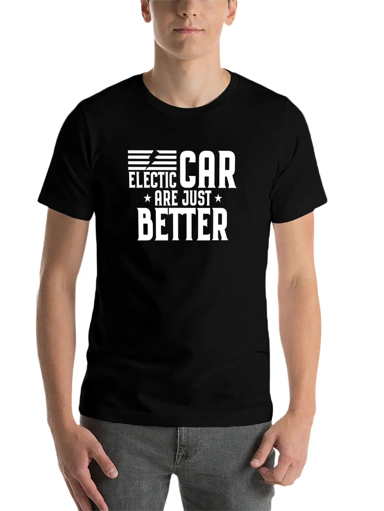 Electric Car Electromobility Electricity Gift Casual Graphic T-Shirt – Simple And Comfortable Daily Wear