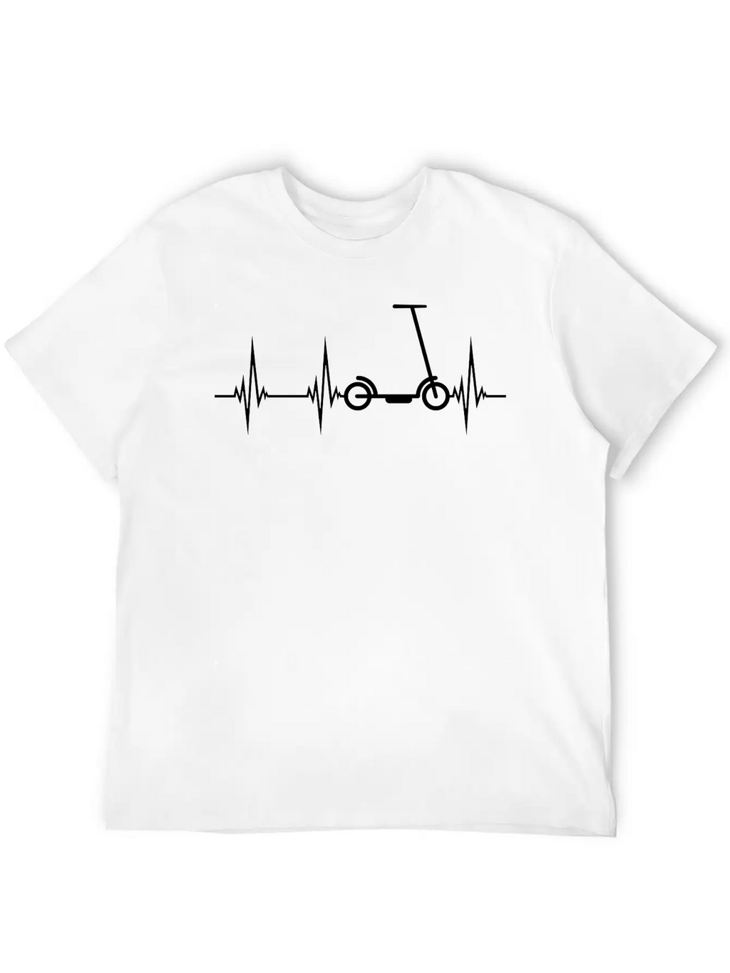 Electric Scooter Frequency Pulse Heartbeat Kick Sc Stylish Everyday T-Shirt – Unisex Basic Cotton Tee
