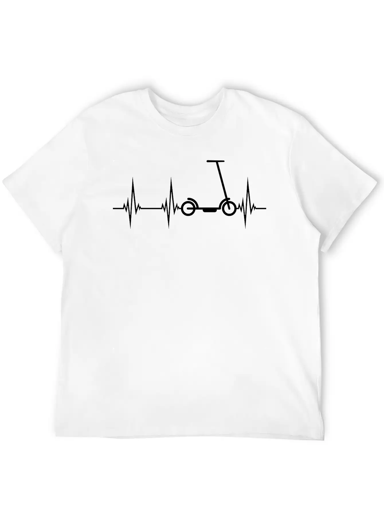 Electric Scooter Frequency Pulse Heartbeat Kick Sc Stylish Everyday T-Shirt – Unisex Basic Cotton Tee