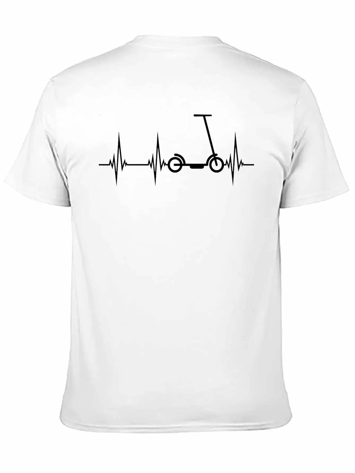 Electric Scooter Frequency Pulse Heartbeat Kick Sc Stylish Everyday T-Shirt – Unisex Basic Cotton Tee