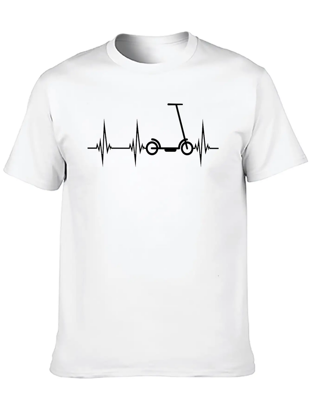 Electric Scooter Frequency Pulse Heartbeat Kick Sc Stylish Everyday T-Shirt – Unisex Basic Cotton Tee