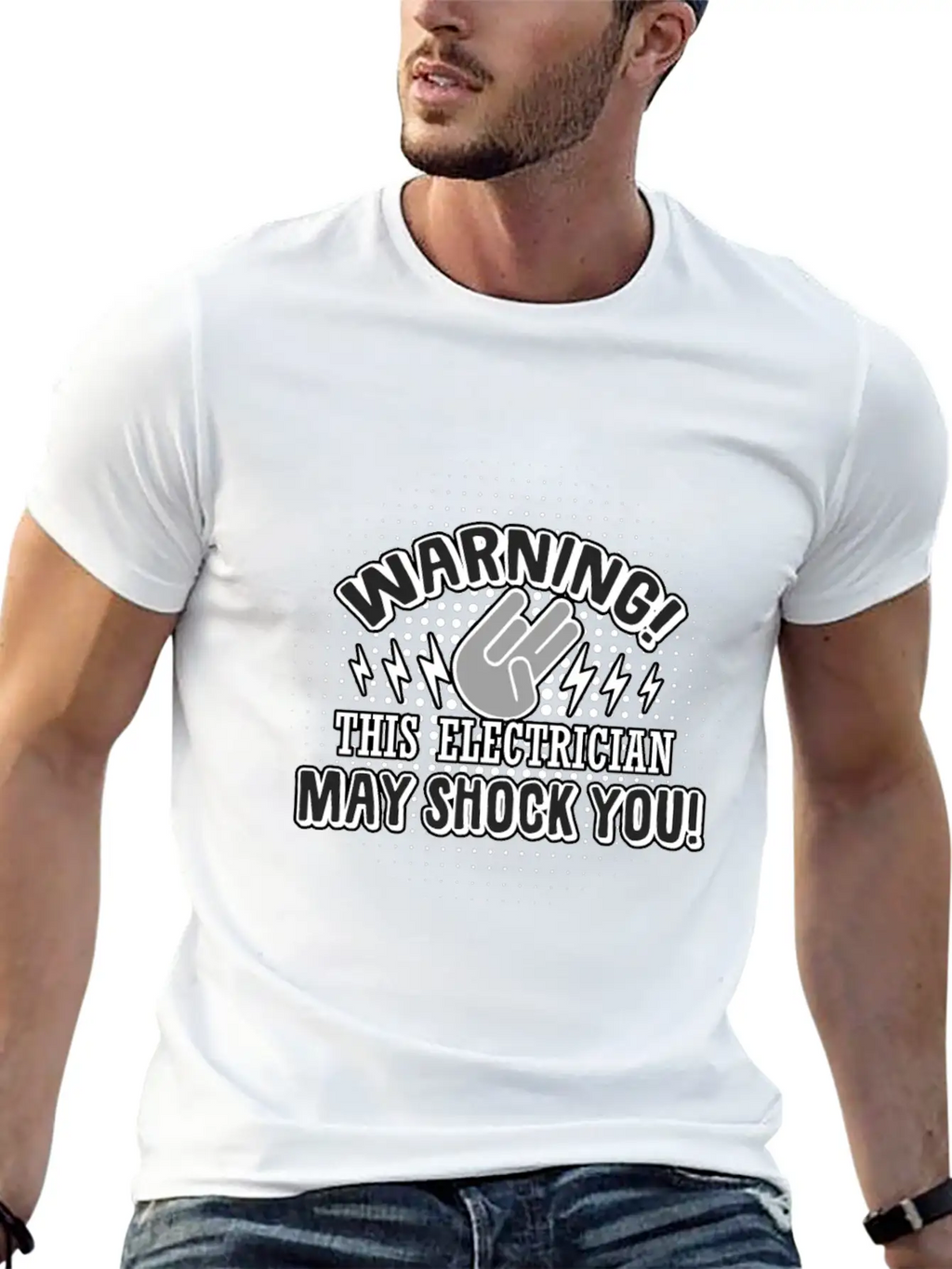 Electrician: This Electrician May Shock You Unisex Casual T-Shirt – Clean Design For Daily Comfort