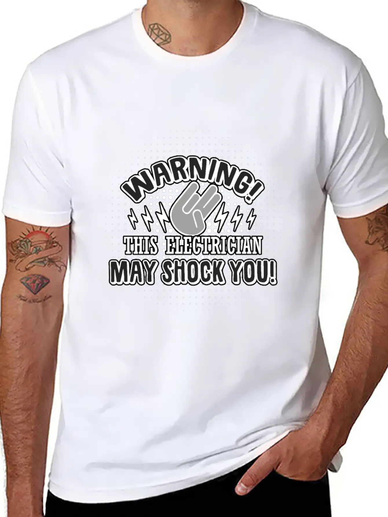 Electrician: This Electrician May Shock You Unisex Casual T-Shirt – Clean Design For Daily Comfort