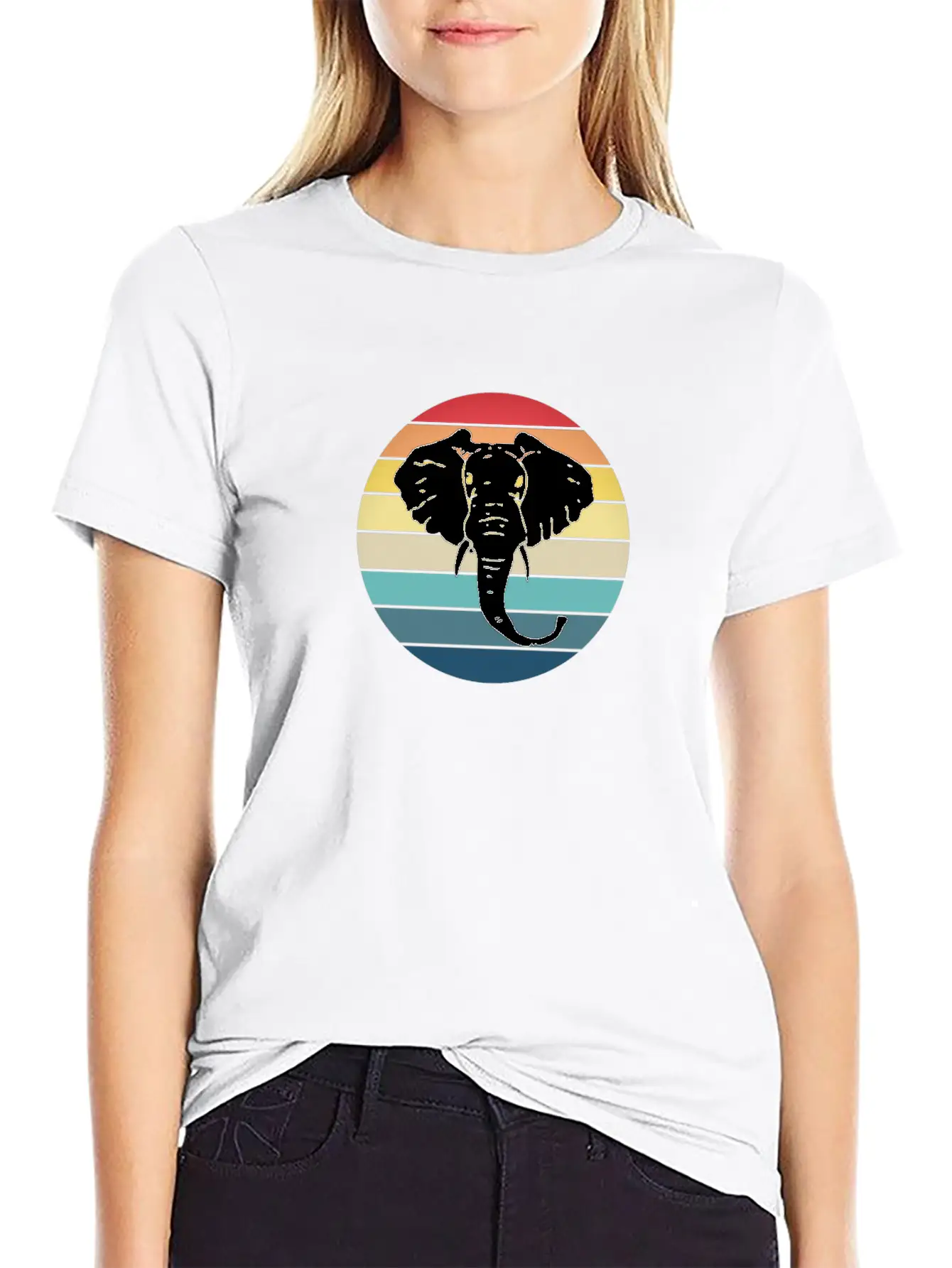 Elephant Animal Sun Elephants Africa Trunk Breathable Soft Cotton T-Shirt – Timeless Casual Look