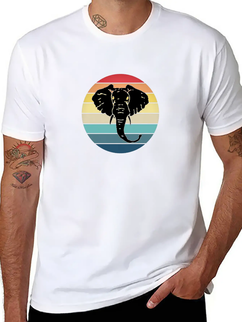 Elephant Animal Sun Elephants Africa Trunk Breathable Soft Cotton T-Shirt – Timeless Casual Look