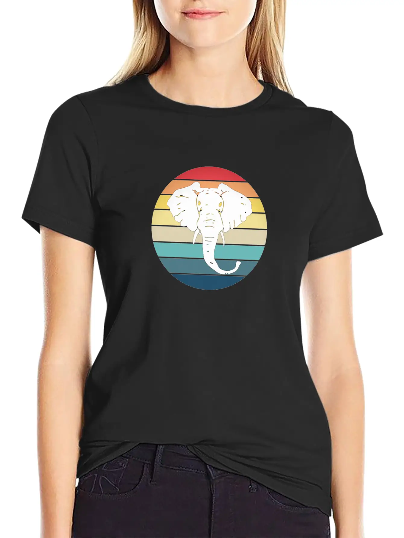 Elephant Animal Sun Elephants Africa Trunk Breathable Soft Cotton T-Shirt – Timeless Casual Look