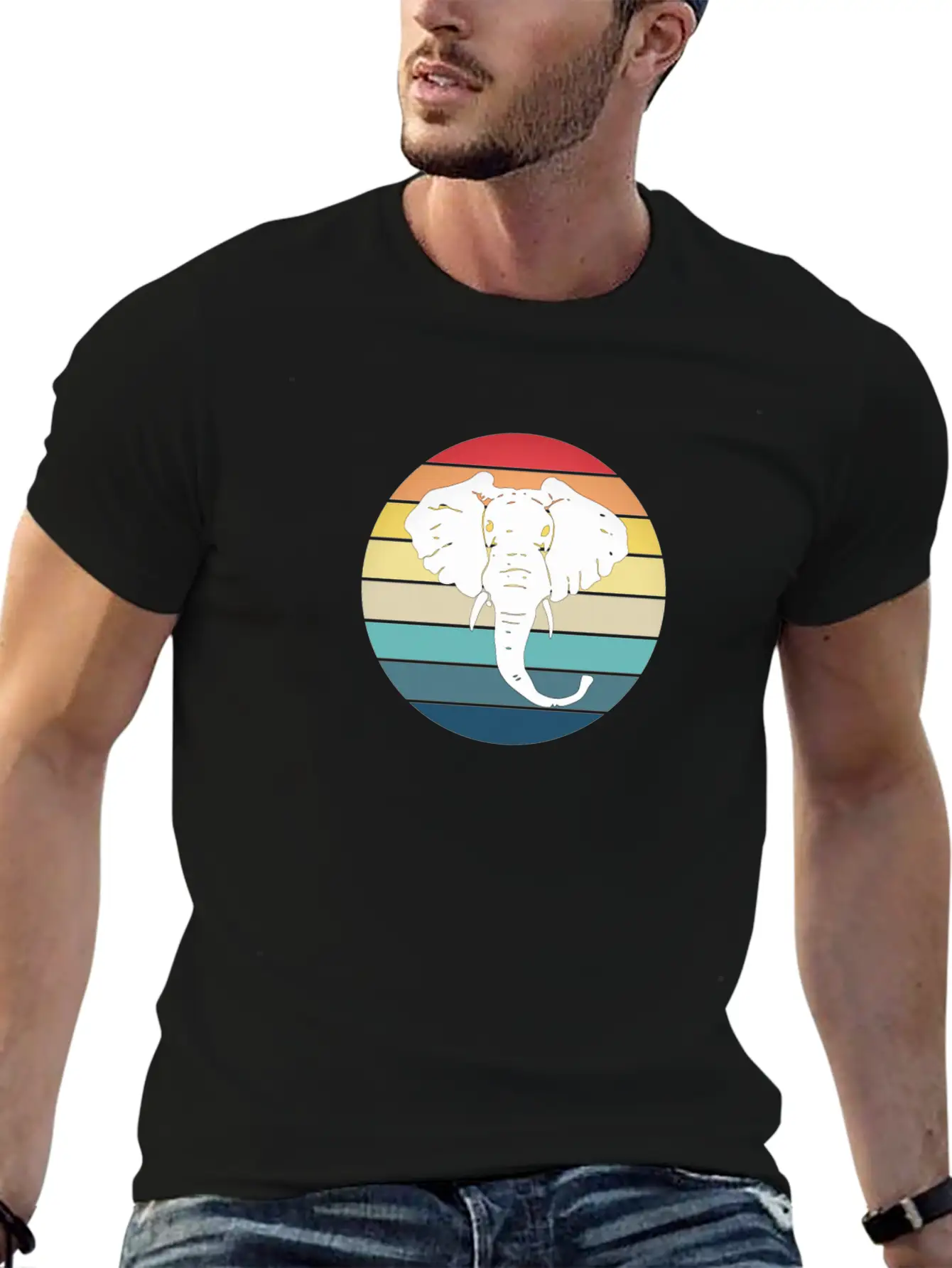 Elephant Animal Sun Elephants Africa Trunk Breathable Soft Cotton T-Shirt – Timeless Casual Look