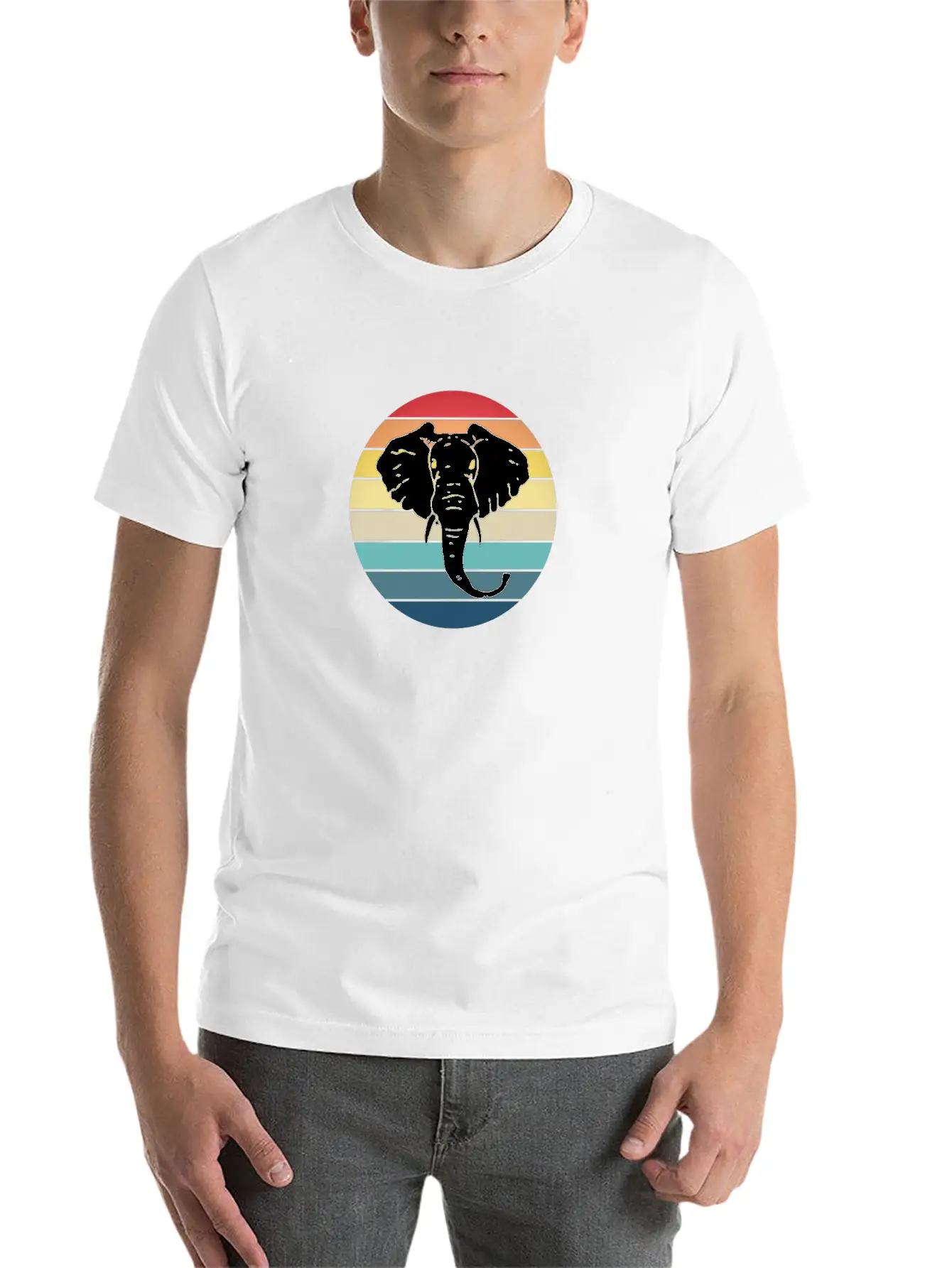 Elephant Animal Sun Elephants Africa Trunk Breathable Soft Cotton T-Shirt – Timeless Casual Look