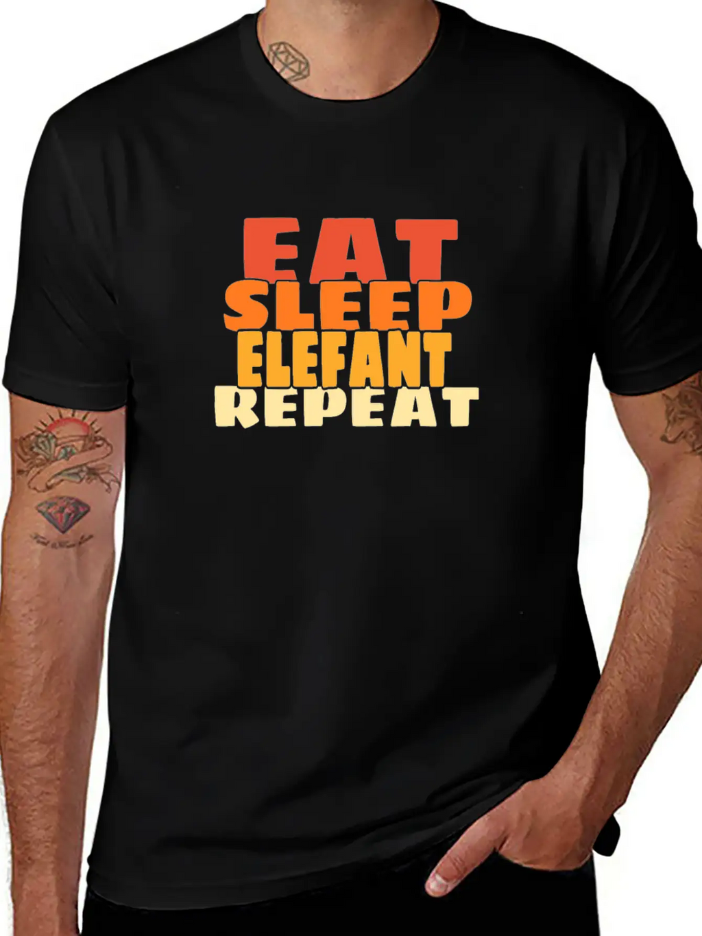 Elephant Casual Graphic T-Shirt – Simple And Comfortable Daily Wear