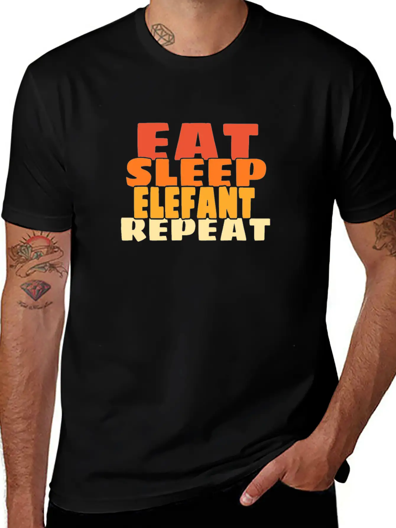 Elephant Casual Graphic T-Shirt – Simple And Comfortable Daily Wear