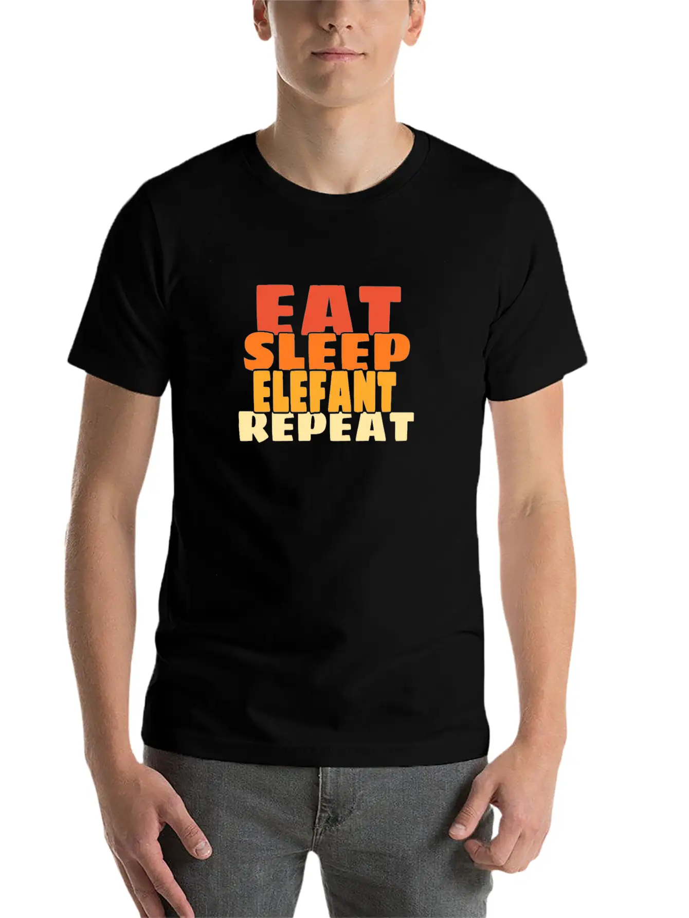 Elephant Casual Graphic T-Shirt – Simple And Comfortable Daily Wear