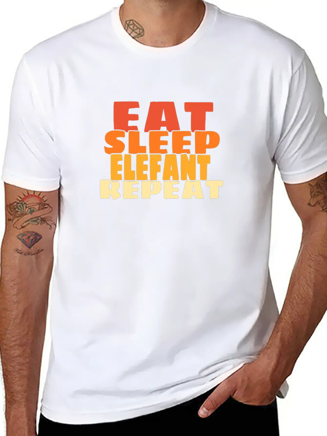 Elephant Casual Graphic T-Shirt – Simple And Comfortable Daily Wear
