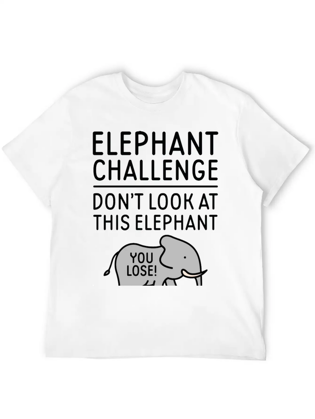 Elephant Challenge Unisex Casual T-Shirt – Clean Design For Daily Comfort