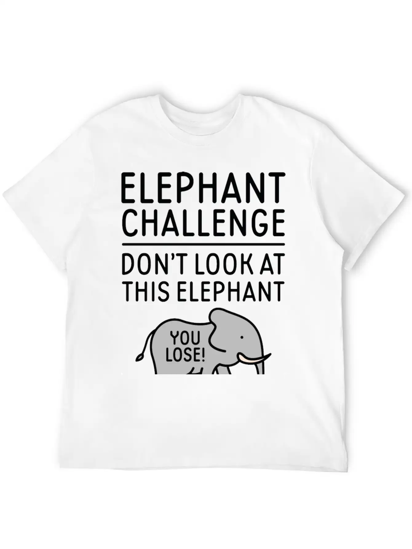 Elephant Challenge Unisex Casual T-Shirt – Clean Design For Daily Comfort