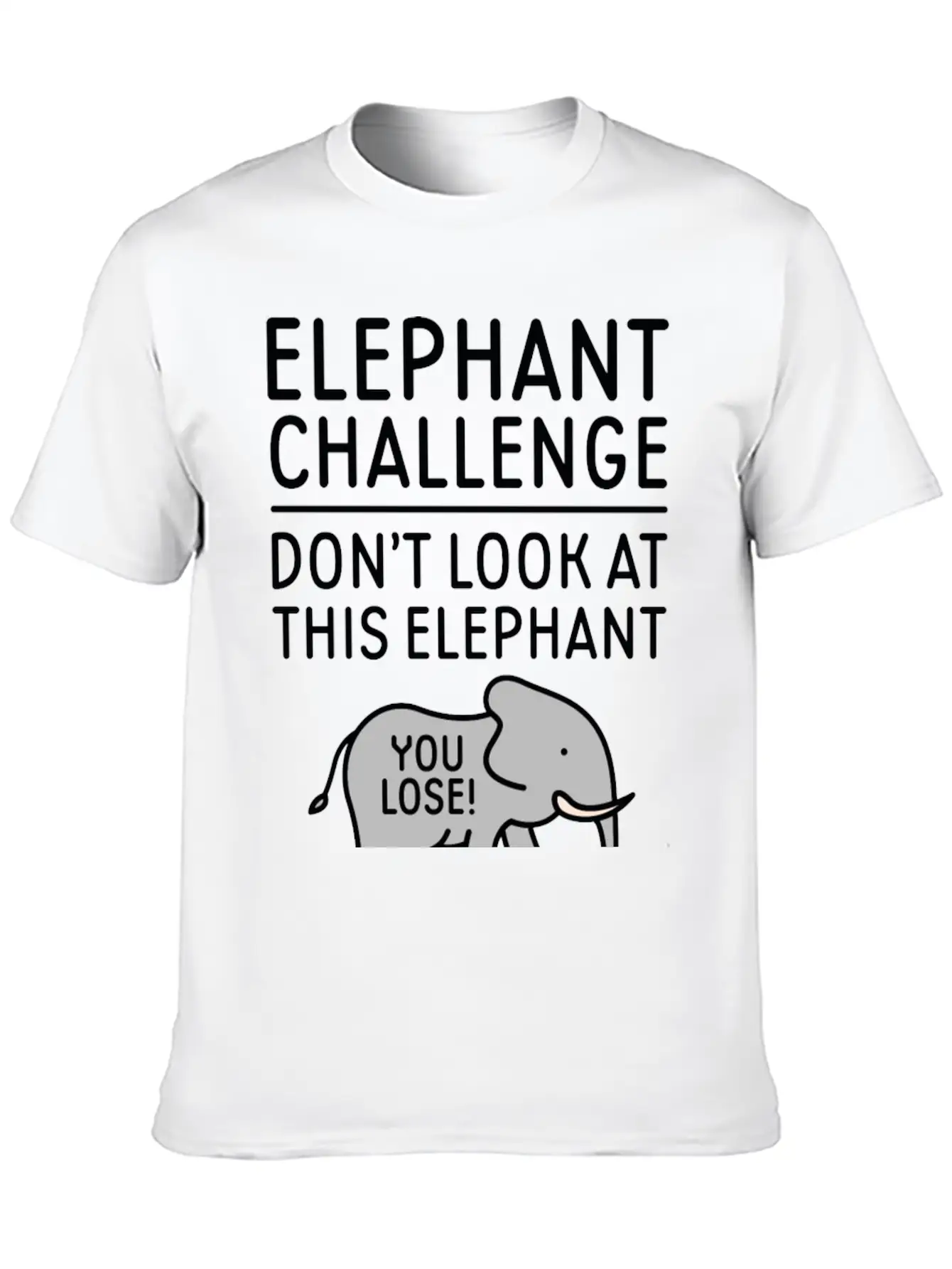 Elephant Challenge Unisex Casual T-Shirt – Clean Design For Daily Comfort
