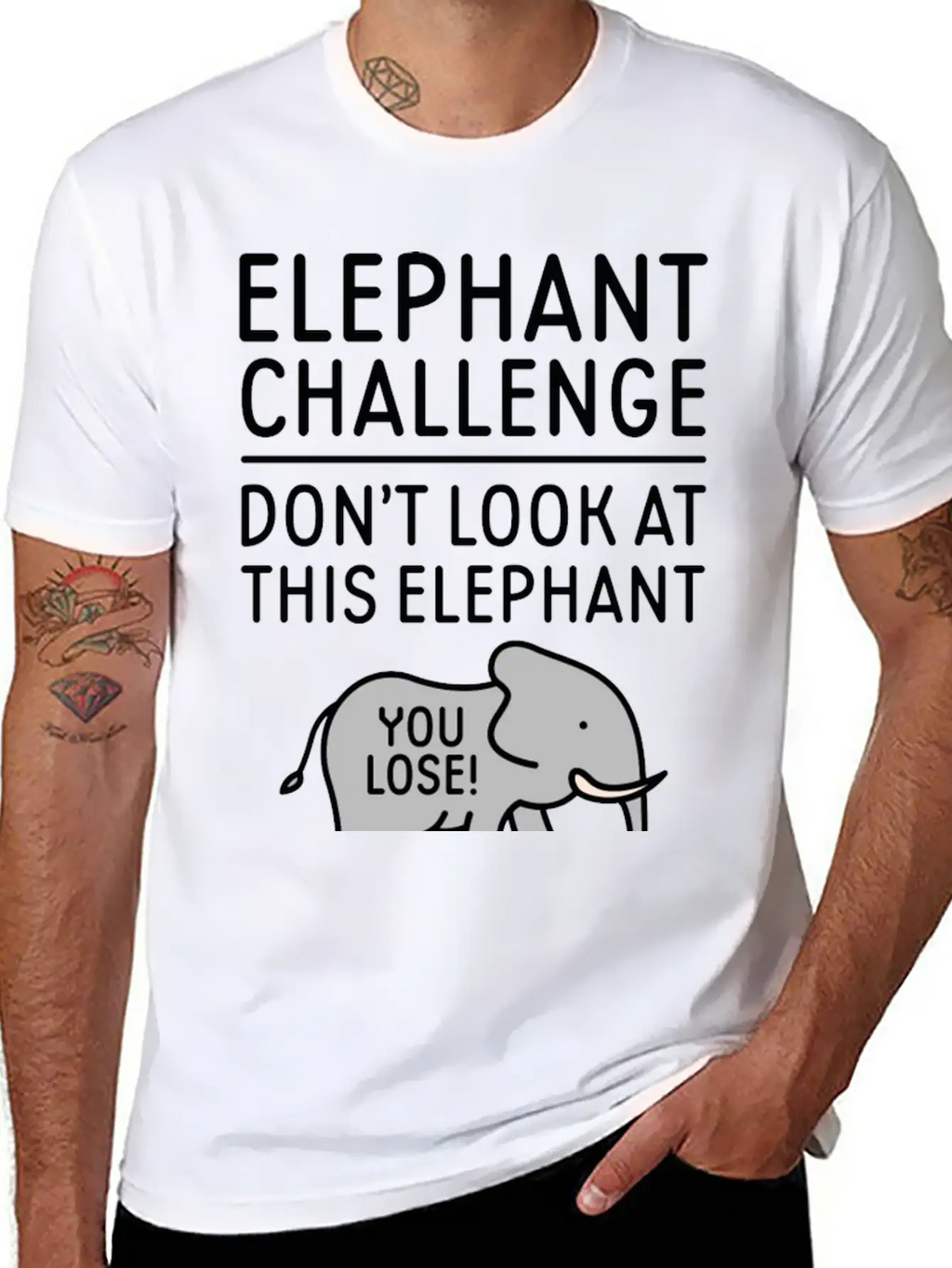 Elephant Challenge Unisex Casual T-Shirt – Clean Design For Daily Comfort