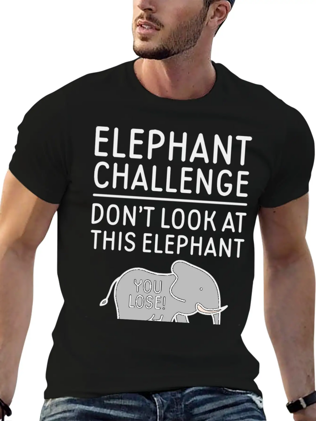 Elephant Challenge Unisex Casual T-Shirt – Clean Design For Daily Comfort
