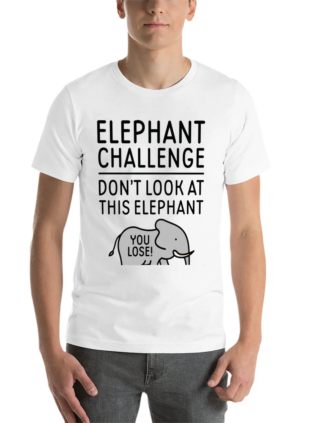 Elephant Challenge Unisex Casual T-Shirt – Clean Design For Daily Comfort