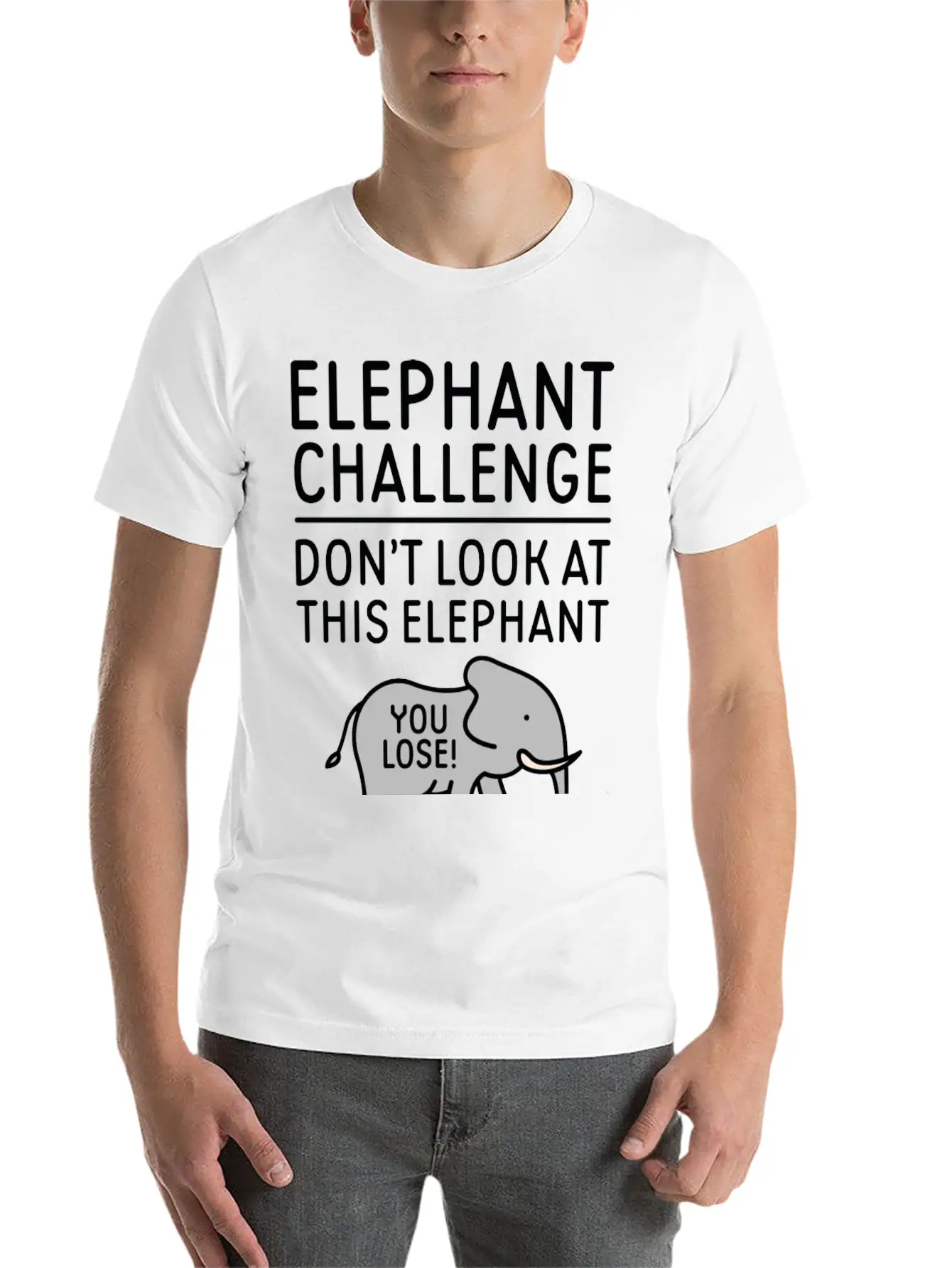 Elephant Challenge Unisex Casual T-Shirt – Clean Design For Daily Comfort