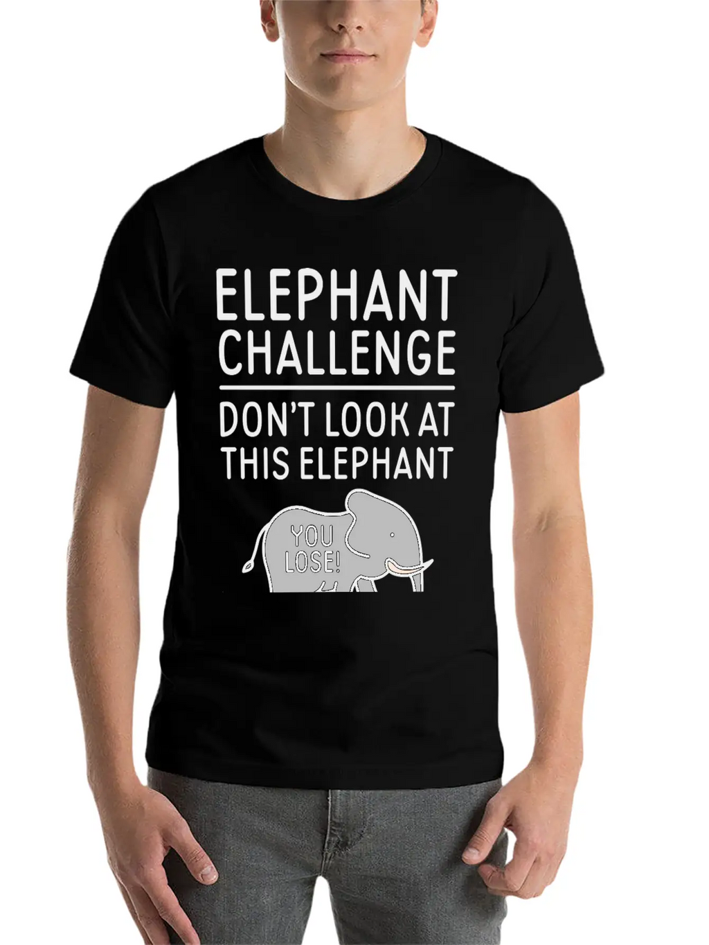 Elephant Challenge Unisex Casual T-Shirt – Clean Design For Daily Comfort