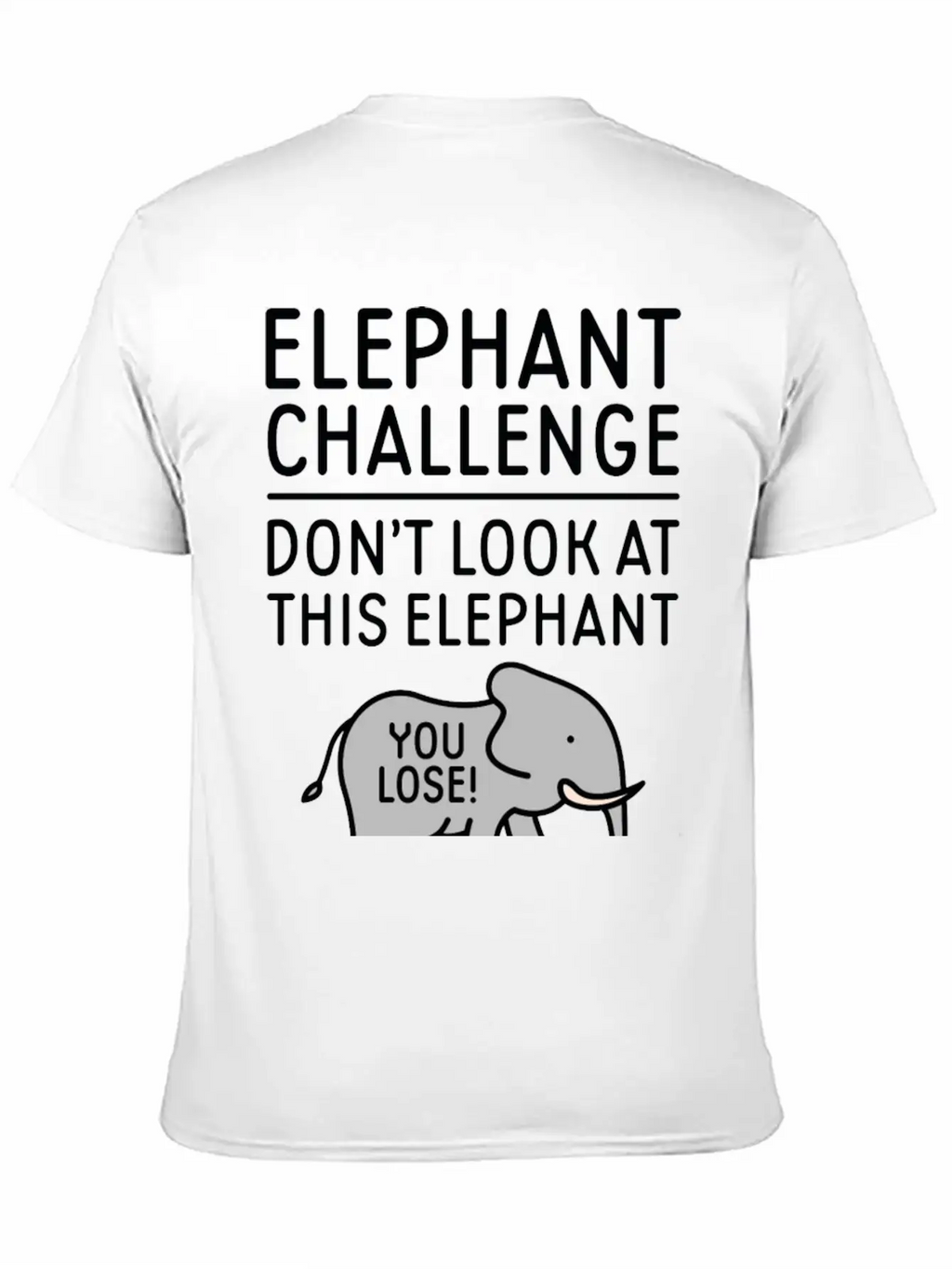 Elephant Challenge Unisex Casual T-Shirt – Clean Design For Daily Comfort