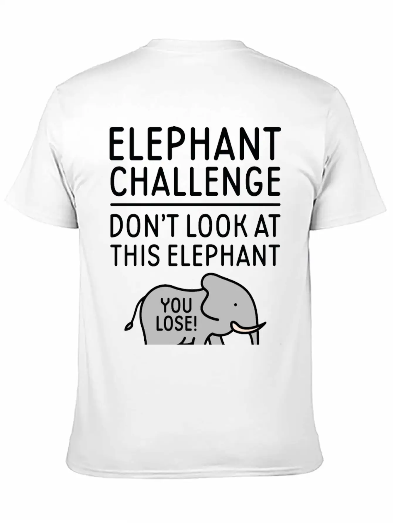 Elephant Challenge Unisex Casual T-Shirt – Clean Design For Daily Comfort